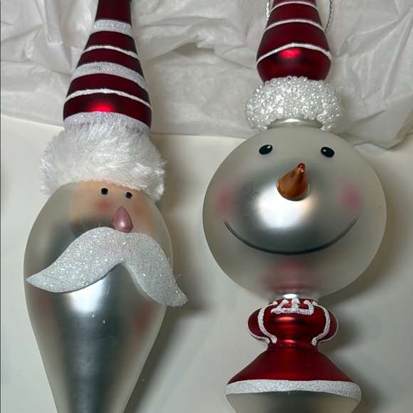 Santa, gnome and snowman drop ornaments set - Picture 12 of 14